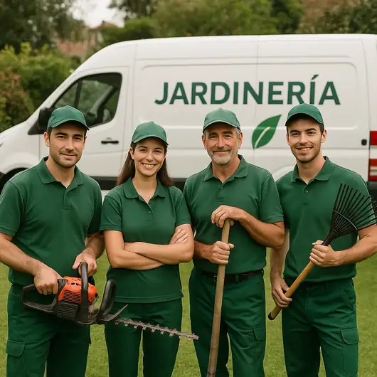 equipo jardineros cambrils trabajadores empresa